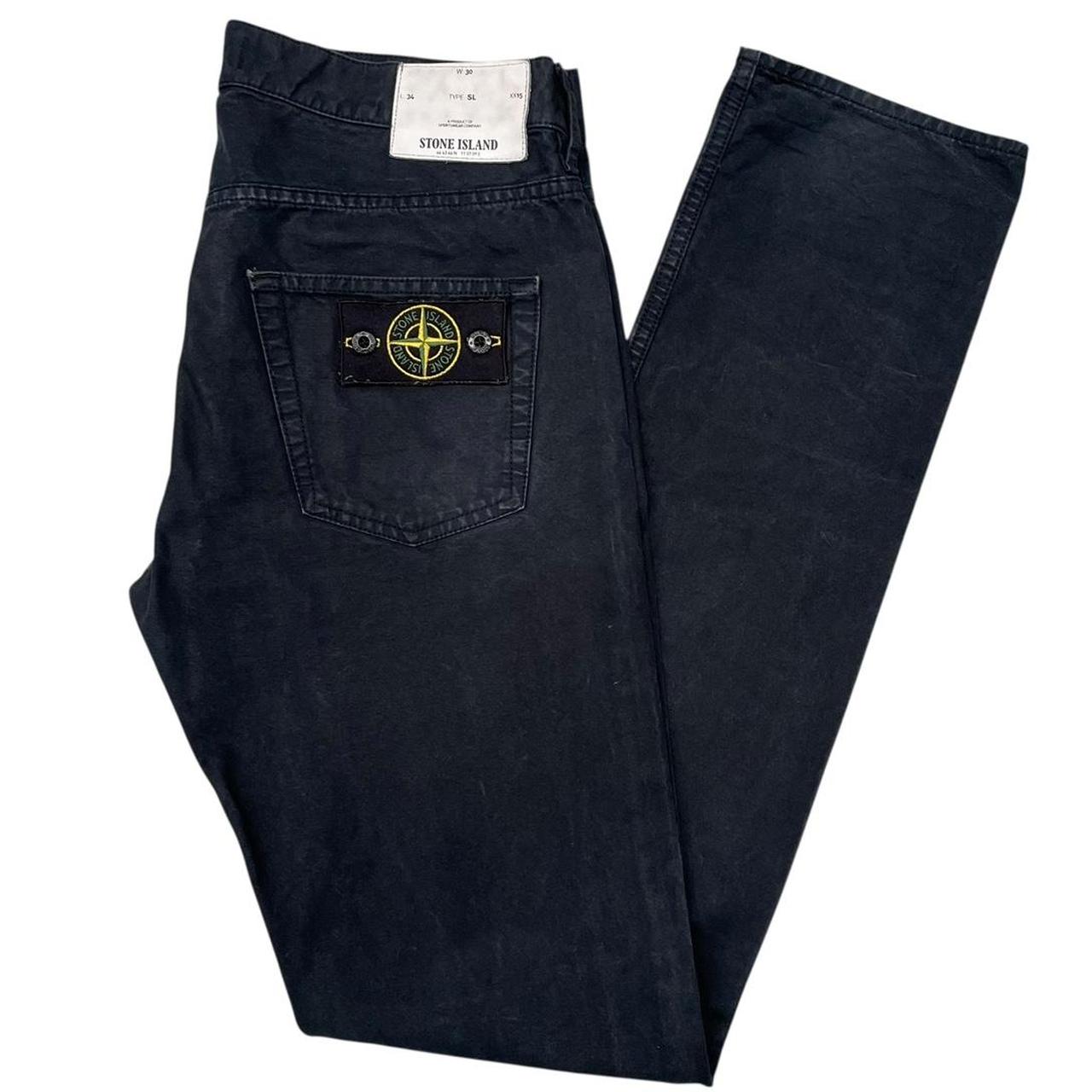 Stone Island AW 2014 Black Slim Fit Cotton Trousers