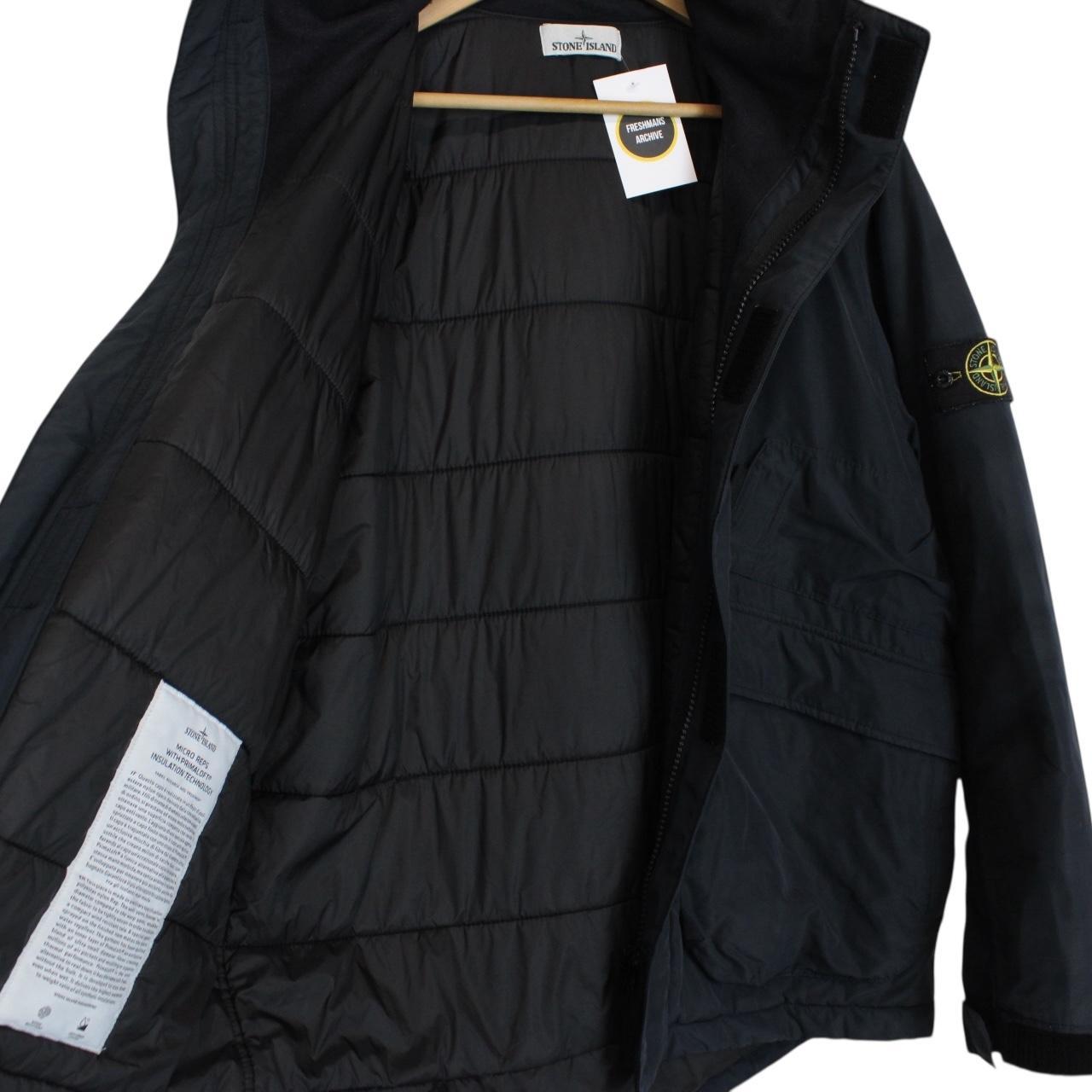 Stone Island AW 2018 Navy Blue Micro Reps Primaloft Hooded Jacket
