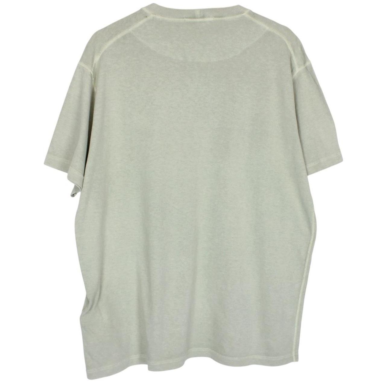 Stone Island Green Short Sleeve Fissato Effect Cotton Compass Logo T-Shirt
