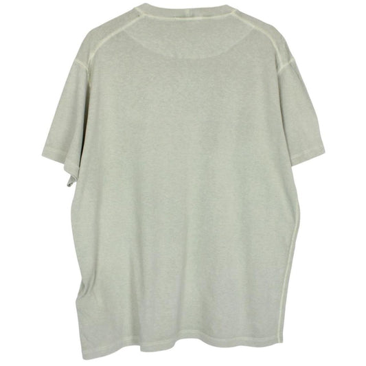 Stone Island Green Short Sleeve Fissato Effect Cotton Compass Logo T-Shirt