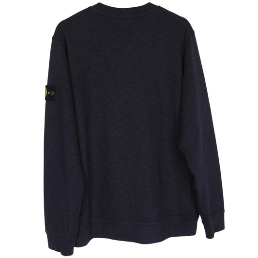 Stone Island Navy Blue Cotton Sweatshirt Jumper