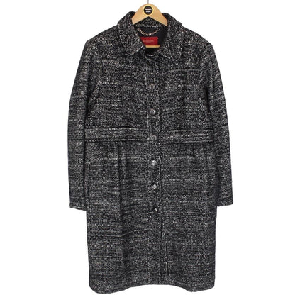 Vintage Burberry London Black and Grey Alpaca Wool Blend Coat