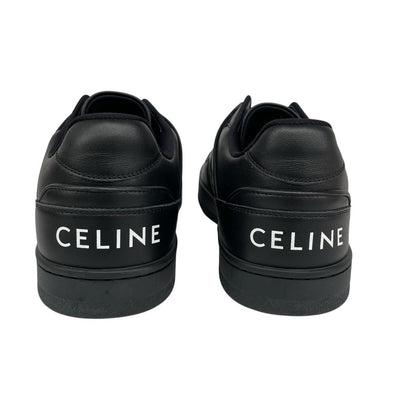 CELINE black trainers smooth calfskin leather with logo detail and original dust bags.