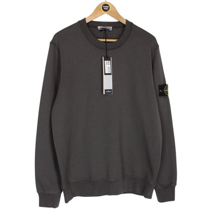 Stone Island Grey Cotton Crew Neck Sweatshirt Jumper