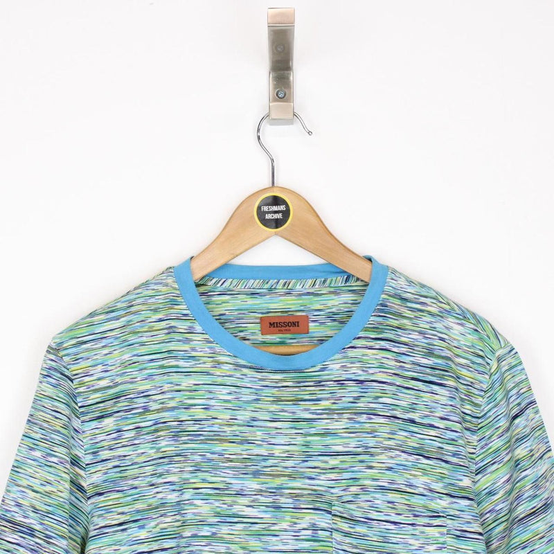 Missoni Multicoloured Striped Short Sleeve Cotton T-Shirt