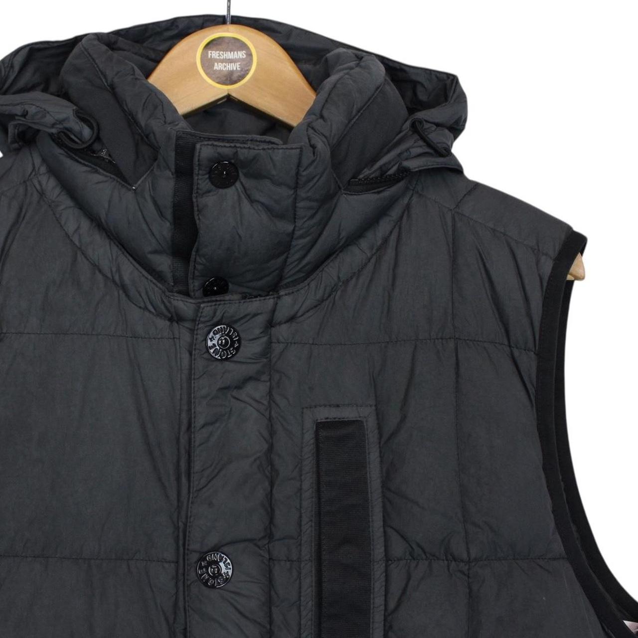 Stone Island AW 2019 Grey Garment Dyed Crinkle Reps NY Down Gilet / Bodywarmer