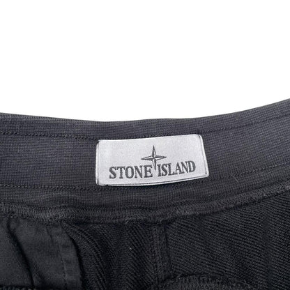 Stone Island SS 2024 Black Cotton Jogger Shorts