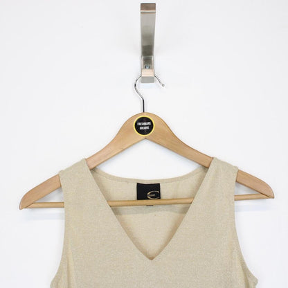 Just Cavalli Gold Sparkly Vest Top