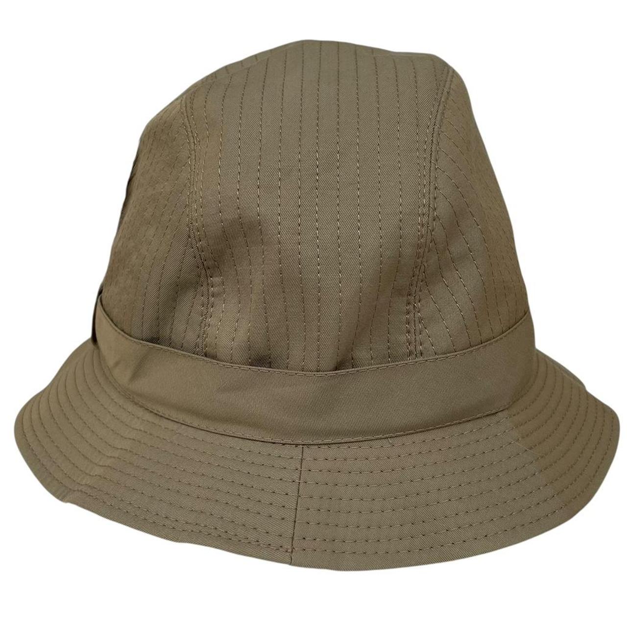 Vintage 80s Burberry Khaki Green Nova Check Cotton Bucket Hat