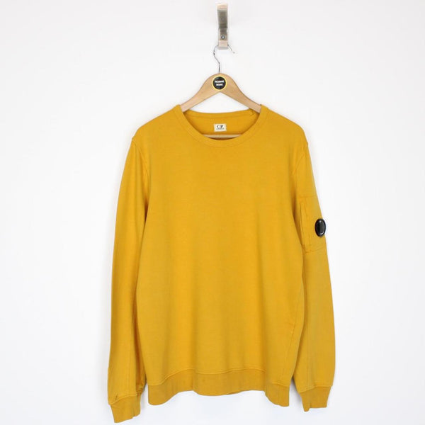 CP Company Yellow Goggle Lens Cotton Sweatshirt Jumper