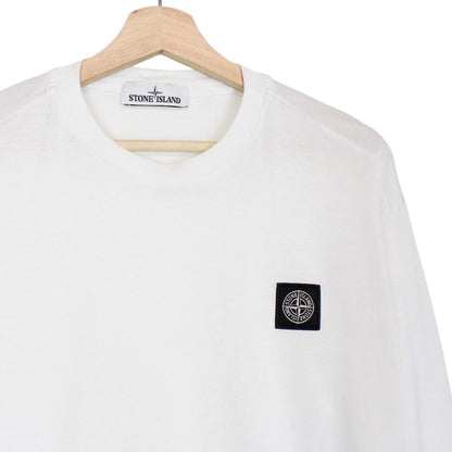 Stone Island AW 2019 White Long Sleeve Compass T-Shirt