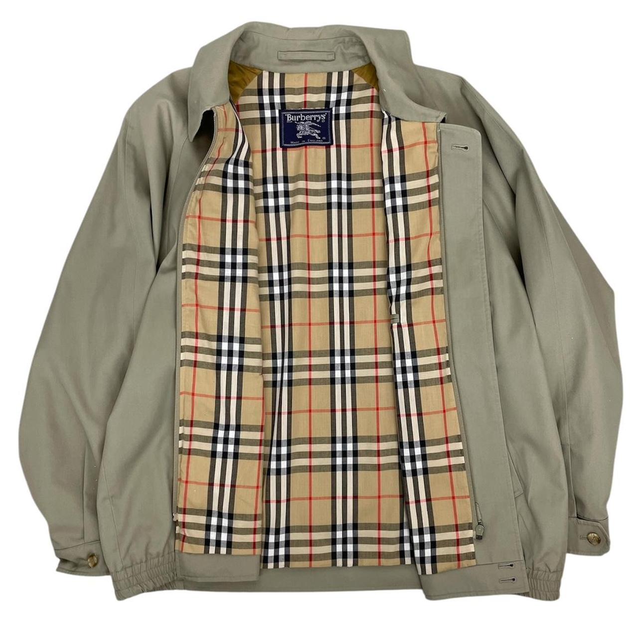 a*e様 vtg Burberry short Harrington jacke BURBERRY'S VINTAGE HARRINGTON MEN'S JACKET BOMBER WOOL NAVY