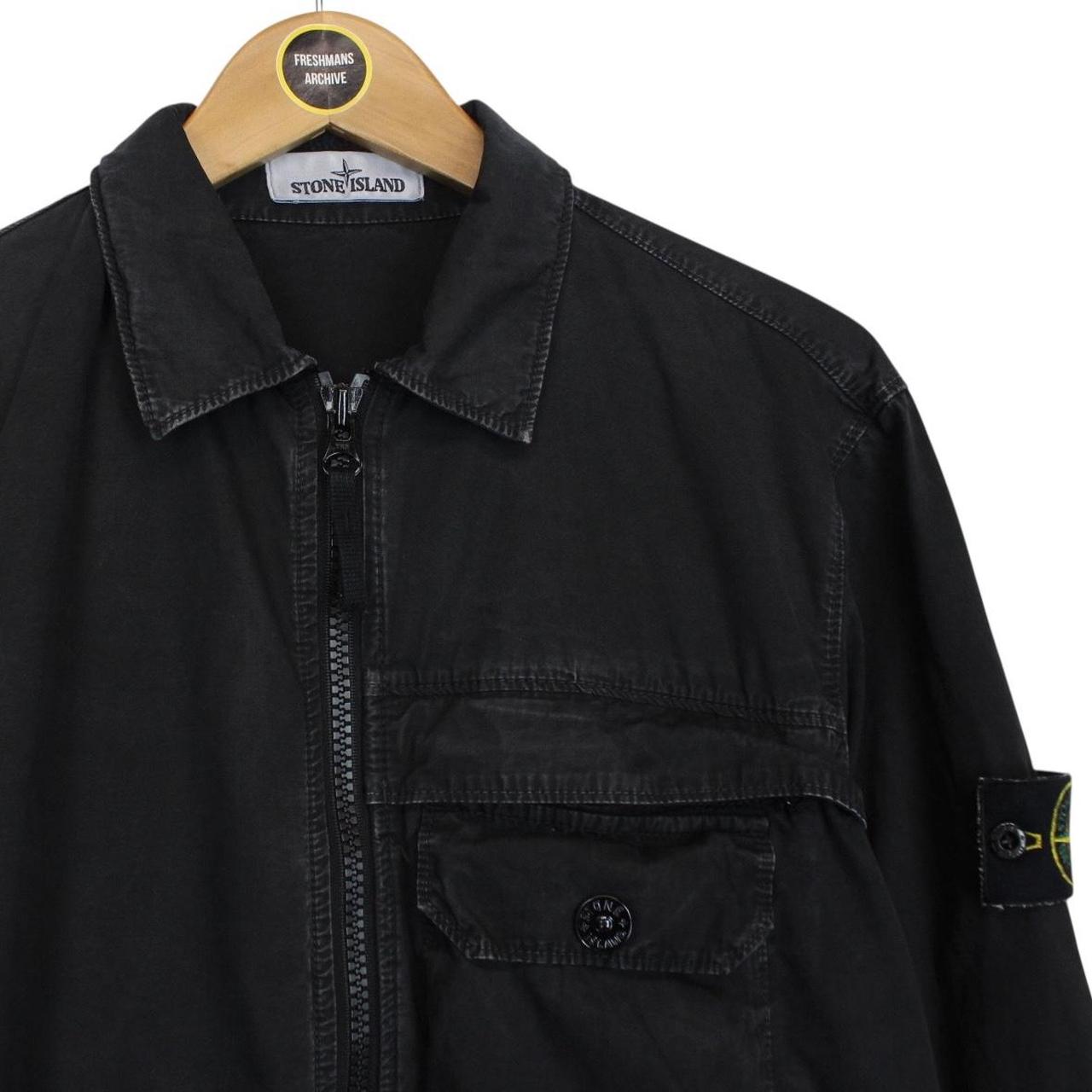 Stone Island AW 2020 Black Full Zip Cotton Overshirt Jacket