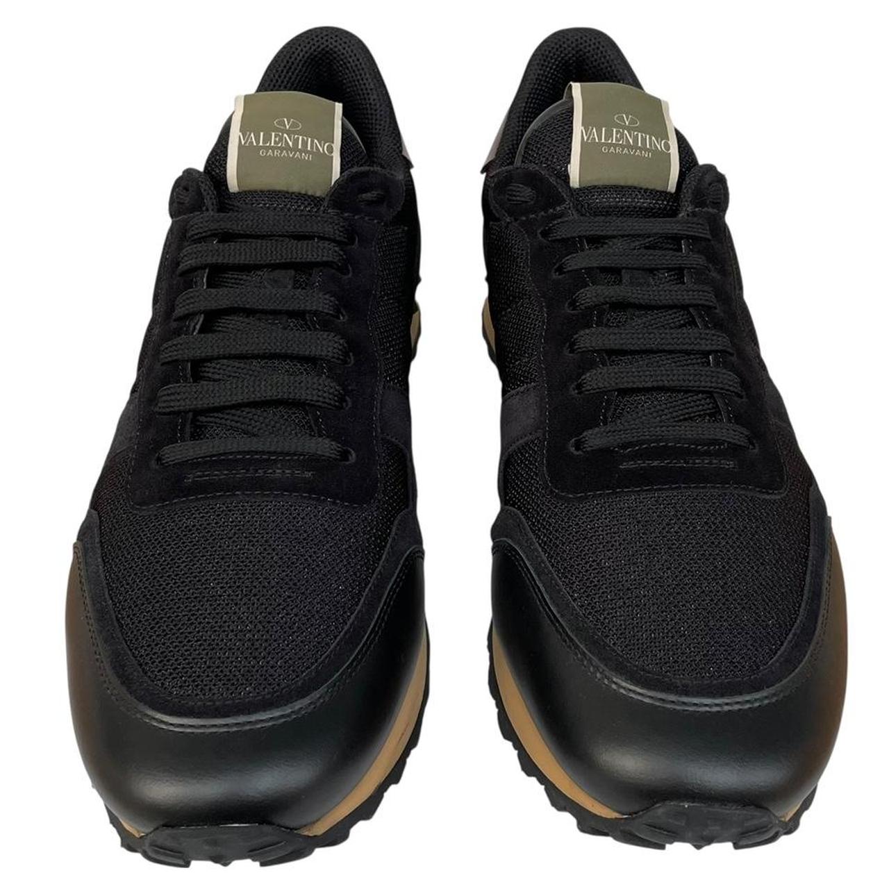 Valentino Garavani Rockrunner Black Suede, Leather and Mesh Trainers