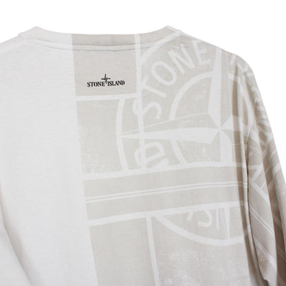 Stone Island AW 2021 White Long Sleeve Compass T-Shirt