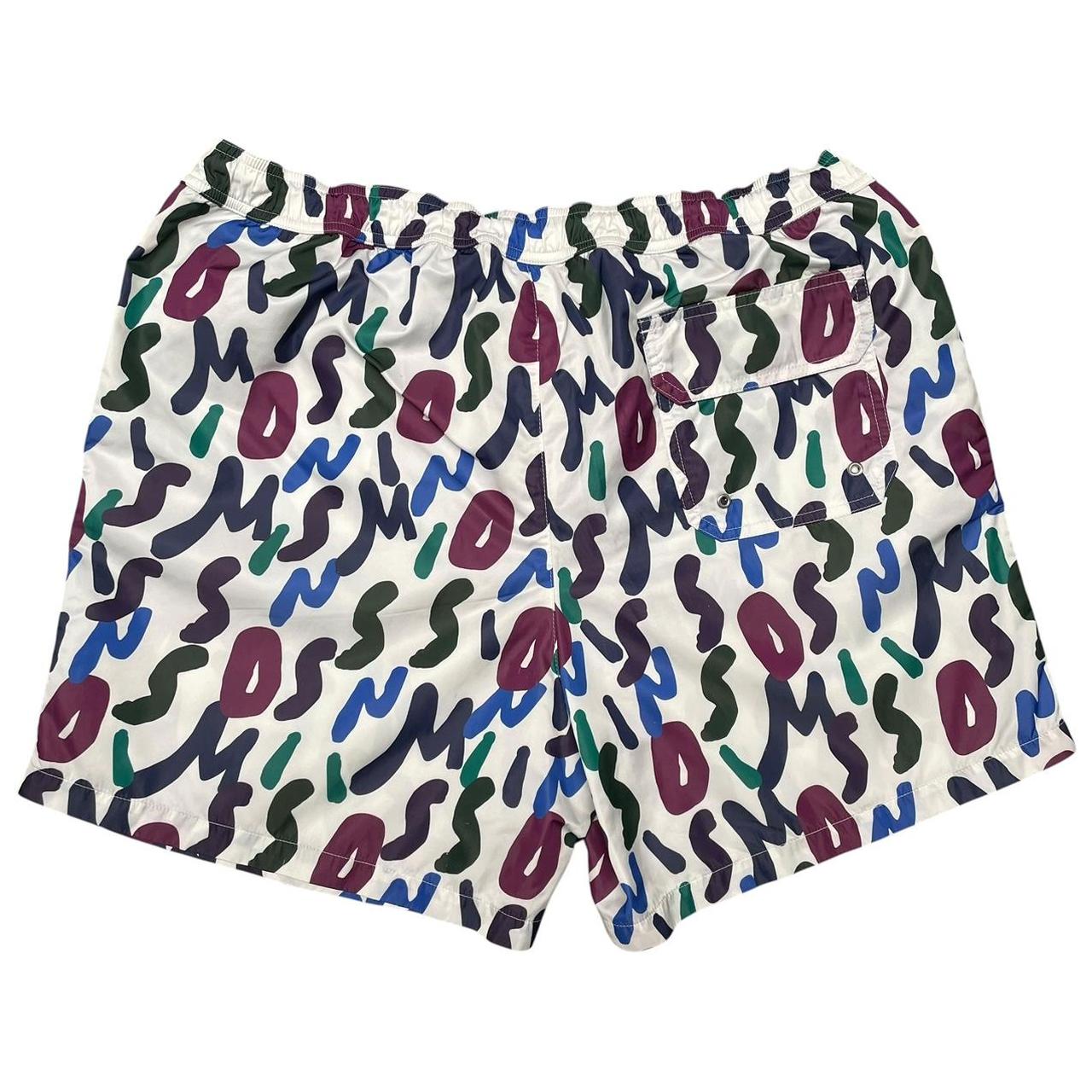 Missoni multicoloured zigzag print nylon swim shorts with logo detail.
