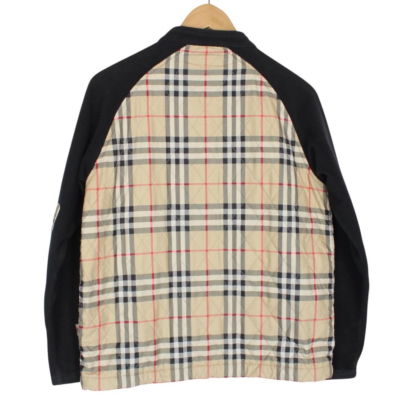 Burberry Golf Black and Beige Nova Check Full Zip Fleece Jumper