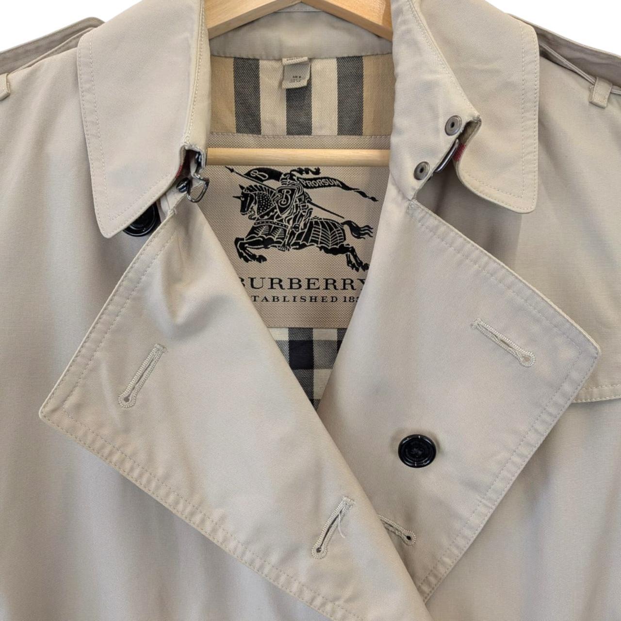 Burberry Beige Nova Check Double Breasted Belted Kensington Trench Coat