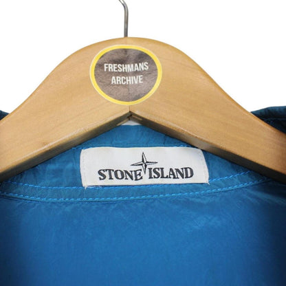 Stone Island SS 2018 Blue Full Zip Nylon Metal Overshirt Jacket