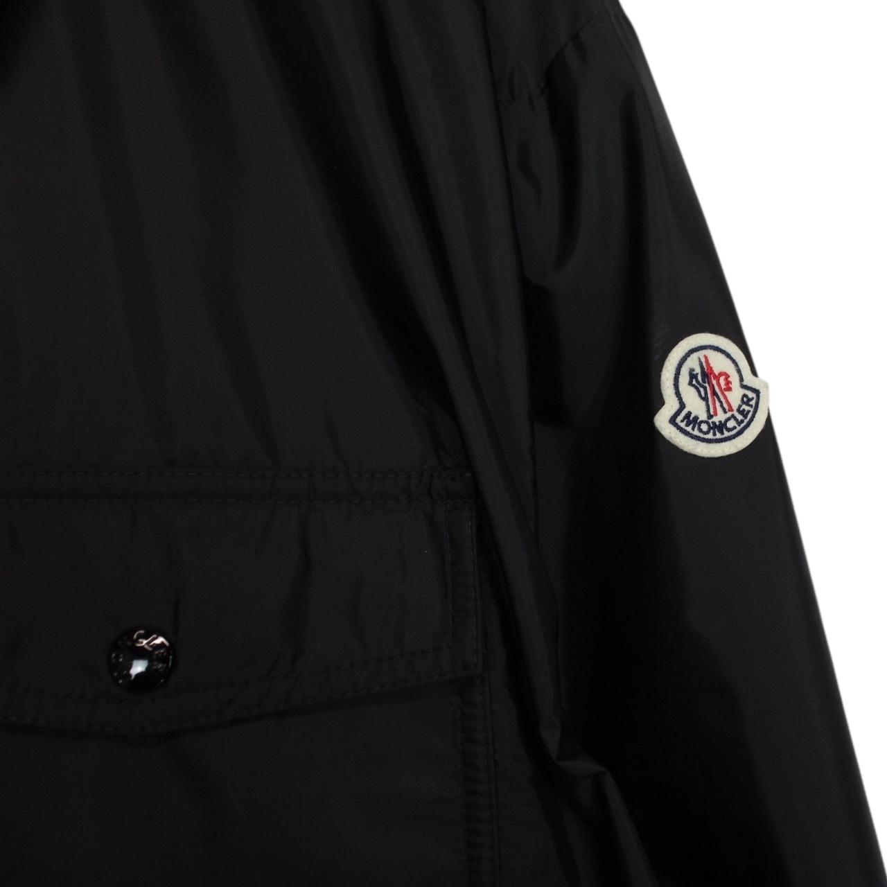 Moncler Camicia Black Full Zip 3 Pocket Nylon Overshirt Jacket