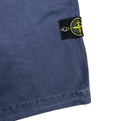 Stone Island SS 2018 Blue Bermuda Cotton Cargo Shorts
