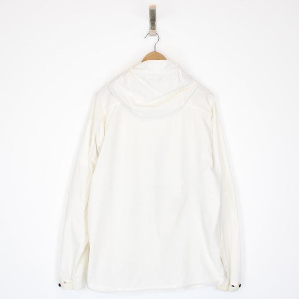 CP Company White and Black Pro-Tek Lens Hooded Jacket