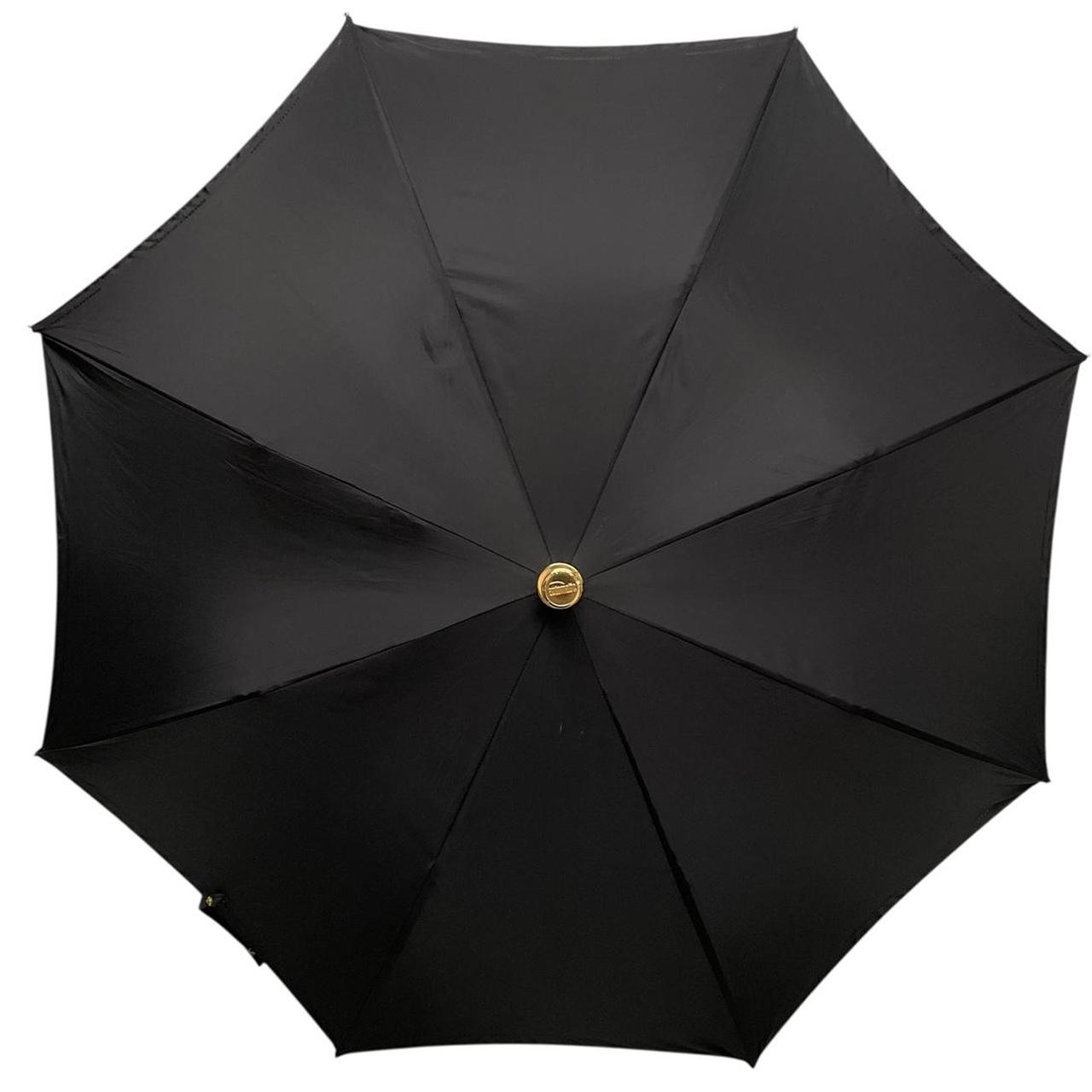 Vintage 80s Burberry Black Folding Umbrella with Nova Check Cover