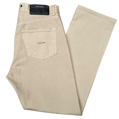 Vintage Stone Island AW 2001 Beige Straight Leg Fit Denim Jeans