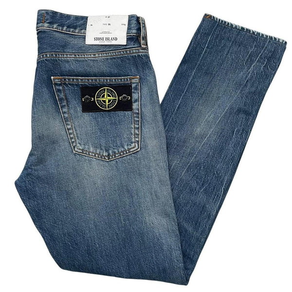Stone Island AW 2014 Blue Slim Fit Denim Jeans