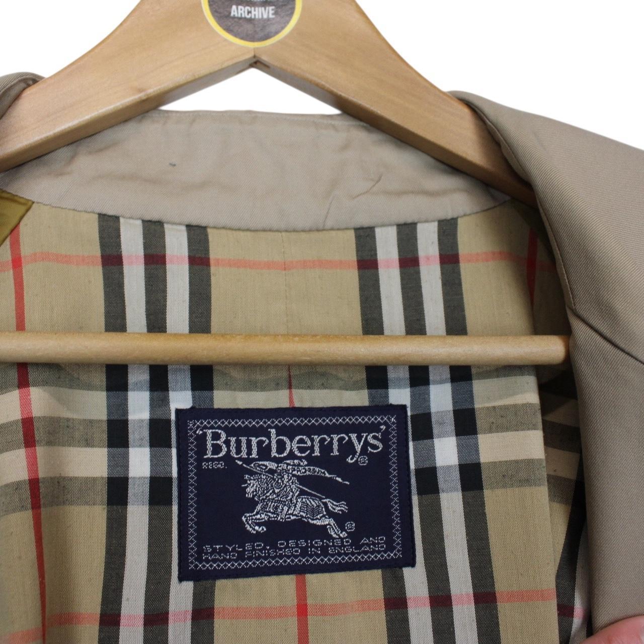 Vintage 90s Burberry Tan Brown Single Breasted Trench Coat