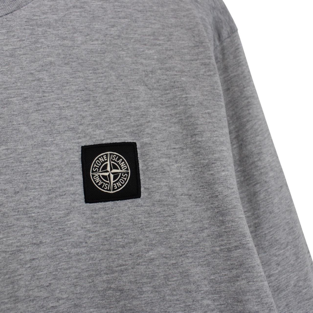 Stone Island AW 2019 Grey Long Sleeve Compass T-Shirt