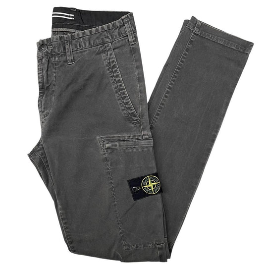 Stone Island AW 2018 Dark Grey Skinny Fit Cargo Trousers