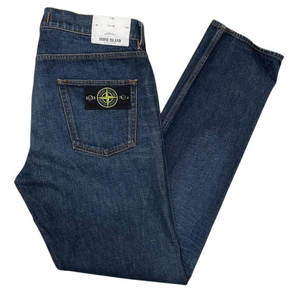 Stone Island AW 2018 Navy Blue Slim Fit Denim Jeans