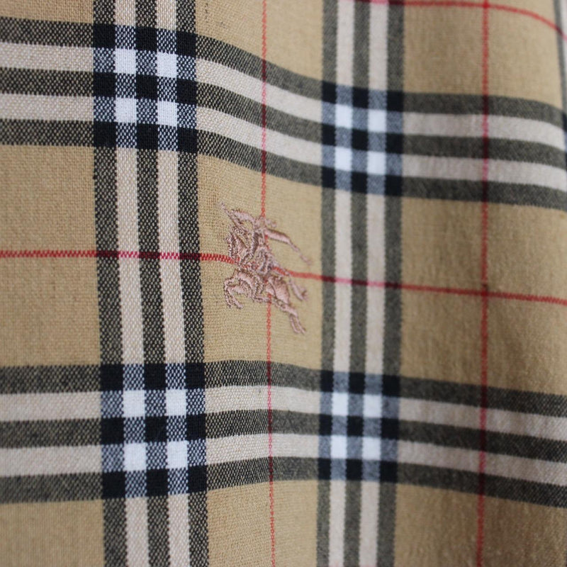 Vintage 90s Burberry Tan Brown Nova Check Short Sleeve Cotton T-Shirt
