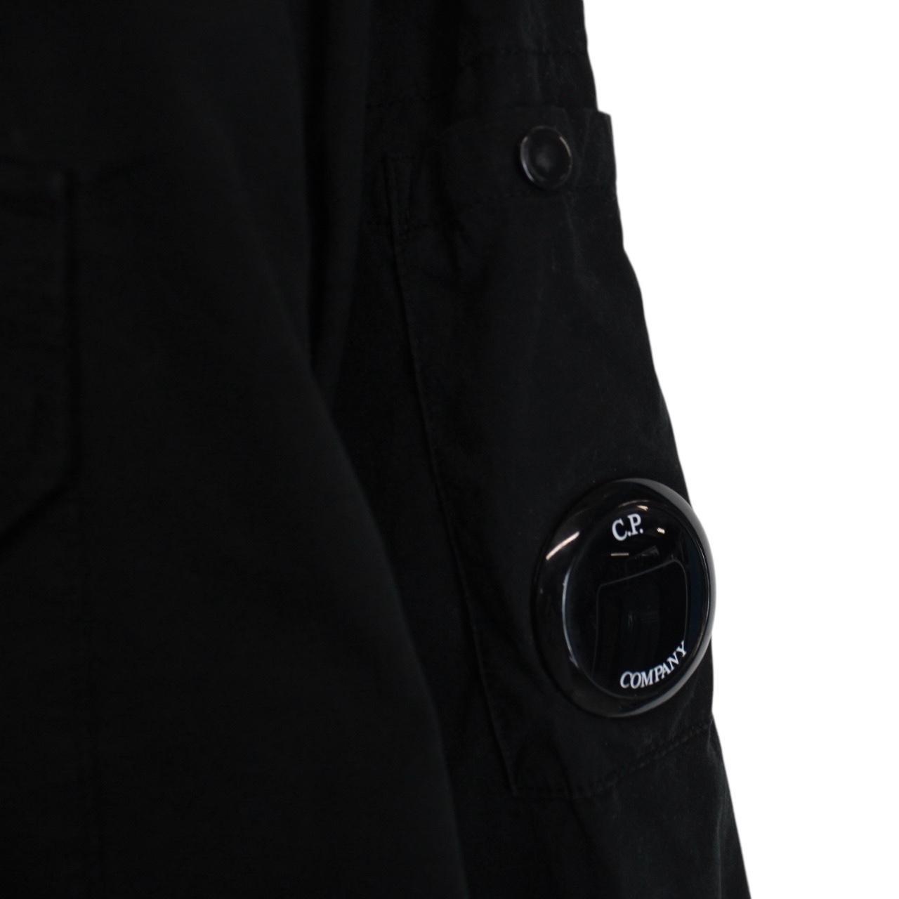 CP Company Black Full Zip Cotton Lens Overshirt Jacket