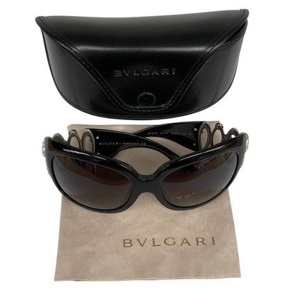 Bulgari Black and Silver 8016-B Embellished Sunglasses