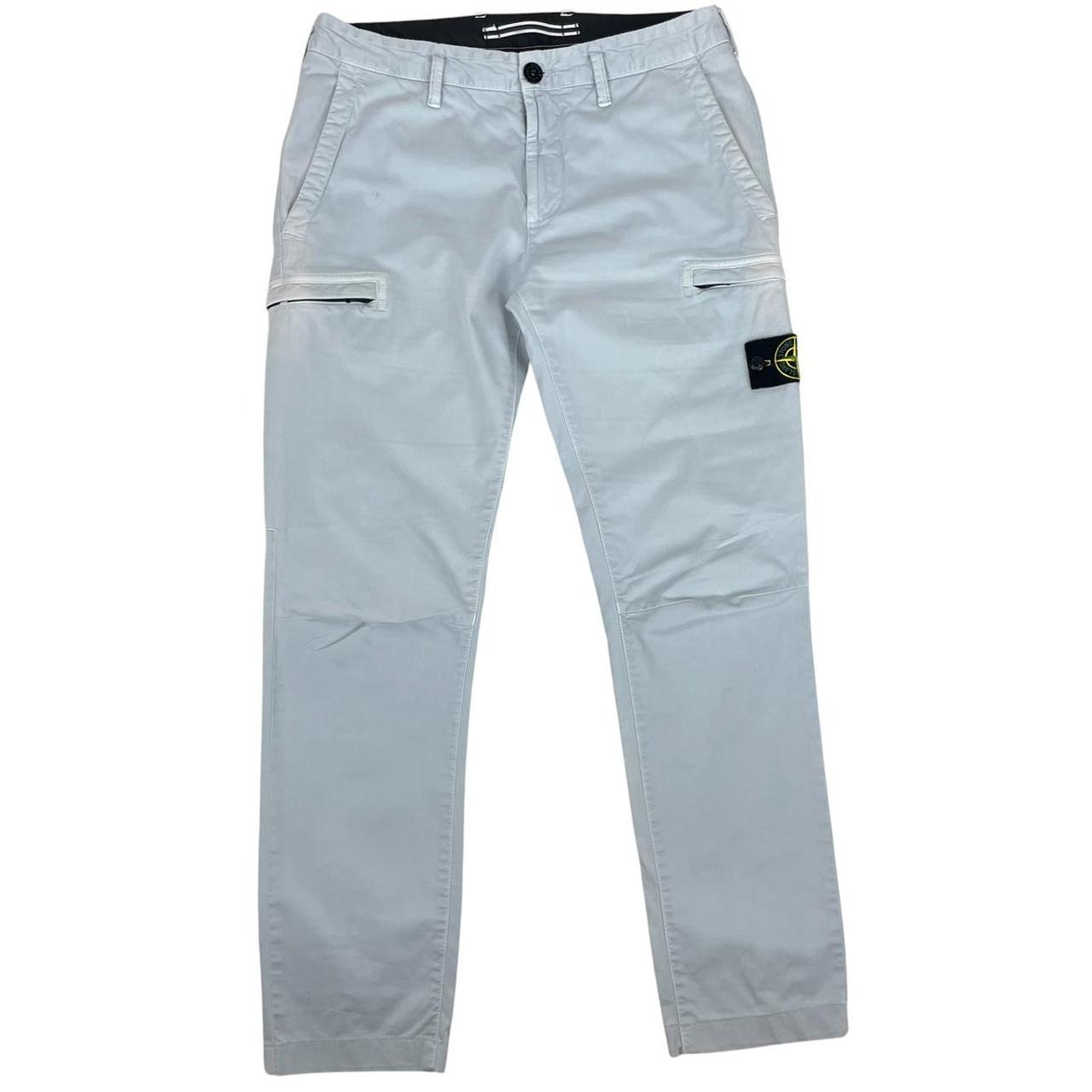 Stone Island SS 2020 Light Blue Skinny Fit Cargo Trousers