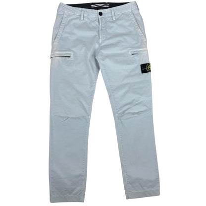 Stone Island SS 2020 Light Blue Skinny Fit Cargo Trousers