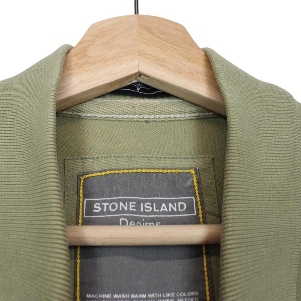 Stone Island Denims Green Short Sleeve Cotton Polo Shirt