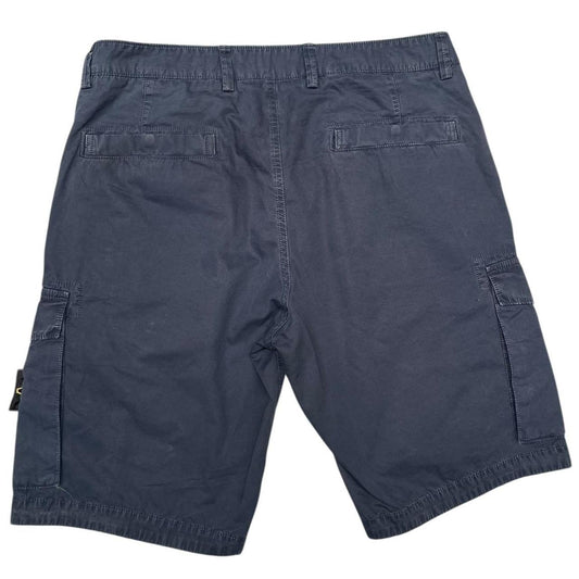 Stone Island SS 2017 Navy Blue Bermuda Cotton Cargo Shorts