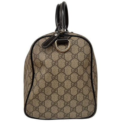 Gucci GG Supreme Monogram Top Handle Canvas/Leather Boston Bag