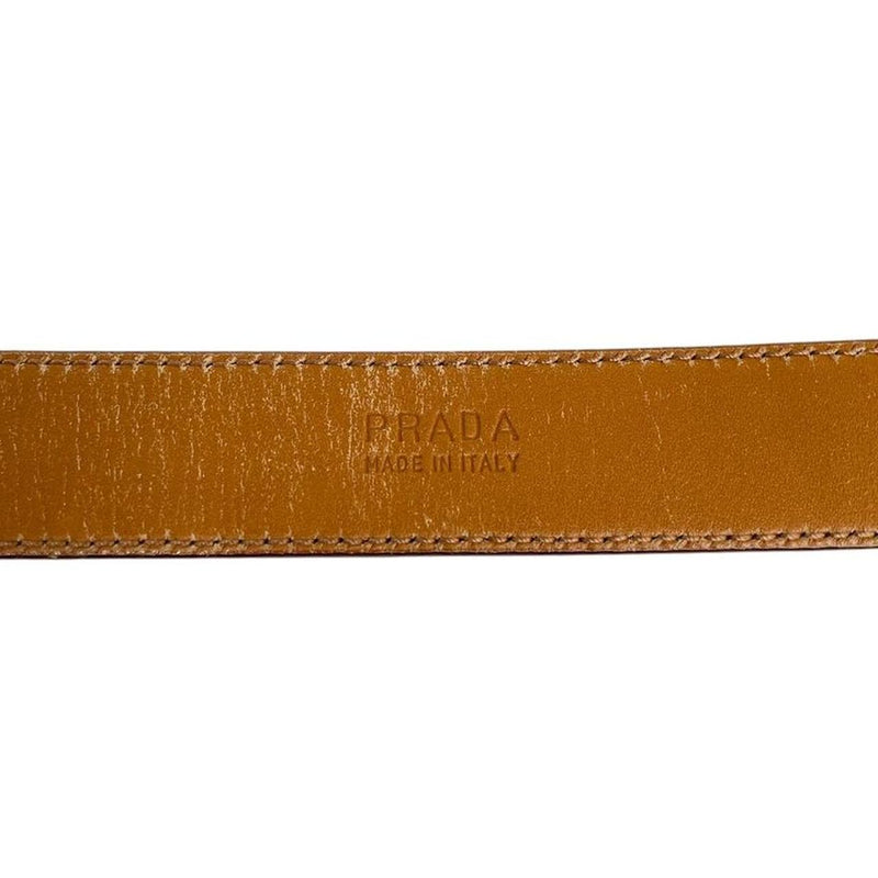 Prada Mustard Yellow Thin Leather Belt