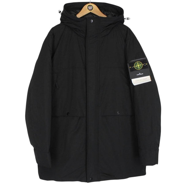Stone Island AW 2023 Black Micro Twill Down Parka Jacket