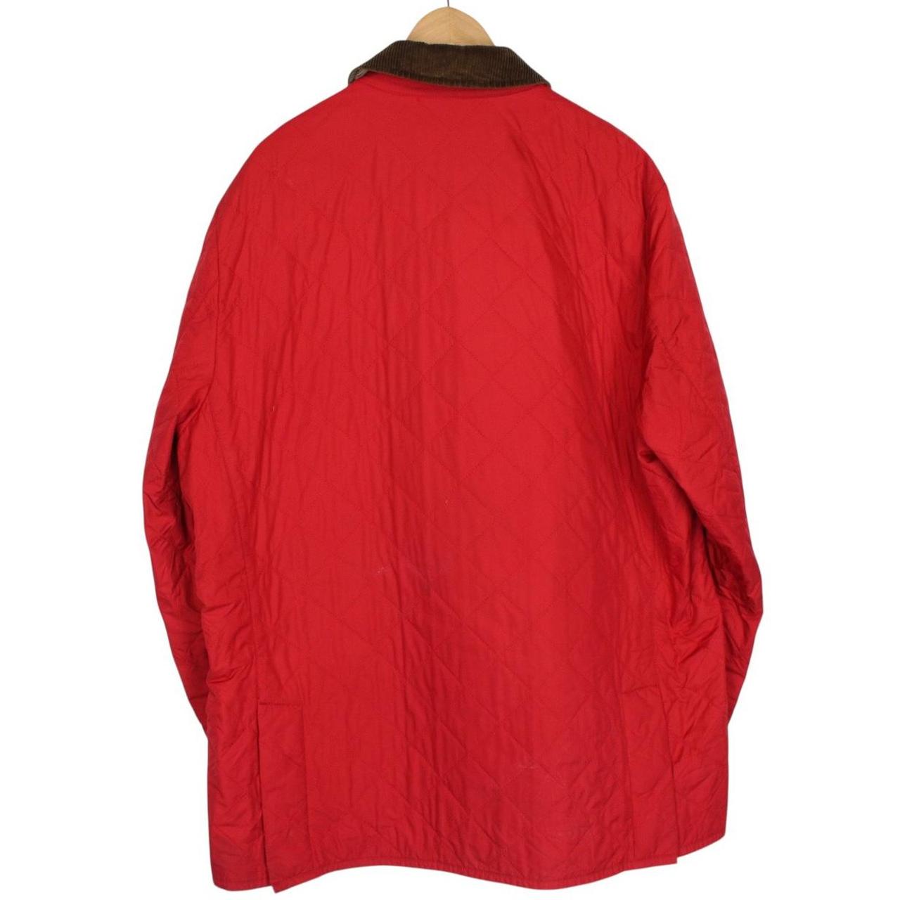 Vintage Burberry London Red Nova Check Lined Quilted Coat