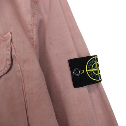 Stone Island AW 2022 Pink Full Zip Cotton Overshirt Jacket
