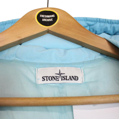 Stone Island AW 2020 Light Blue Garment Dyed Crinkle Reps NY Down Jacket