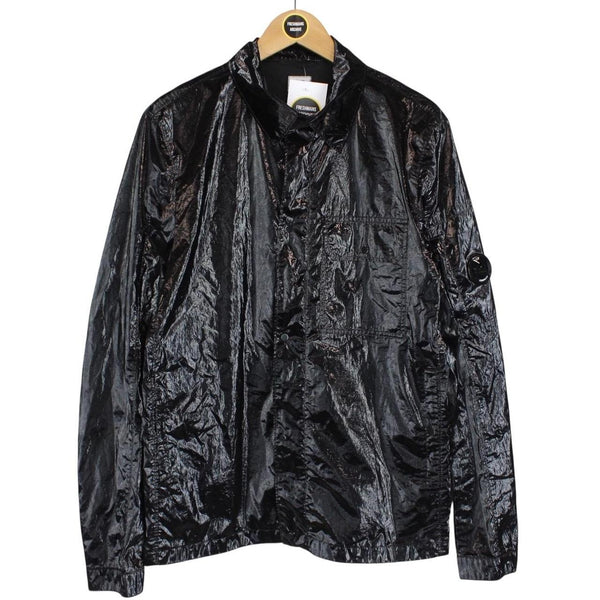 CP Company Cristal Black Polyamide Lens Overshirt Jacket