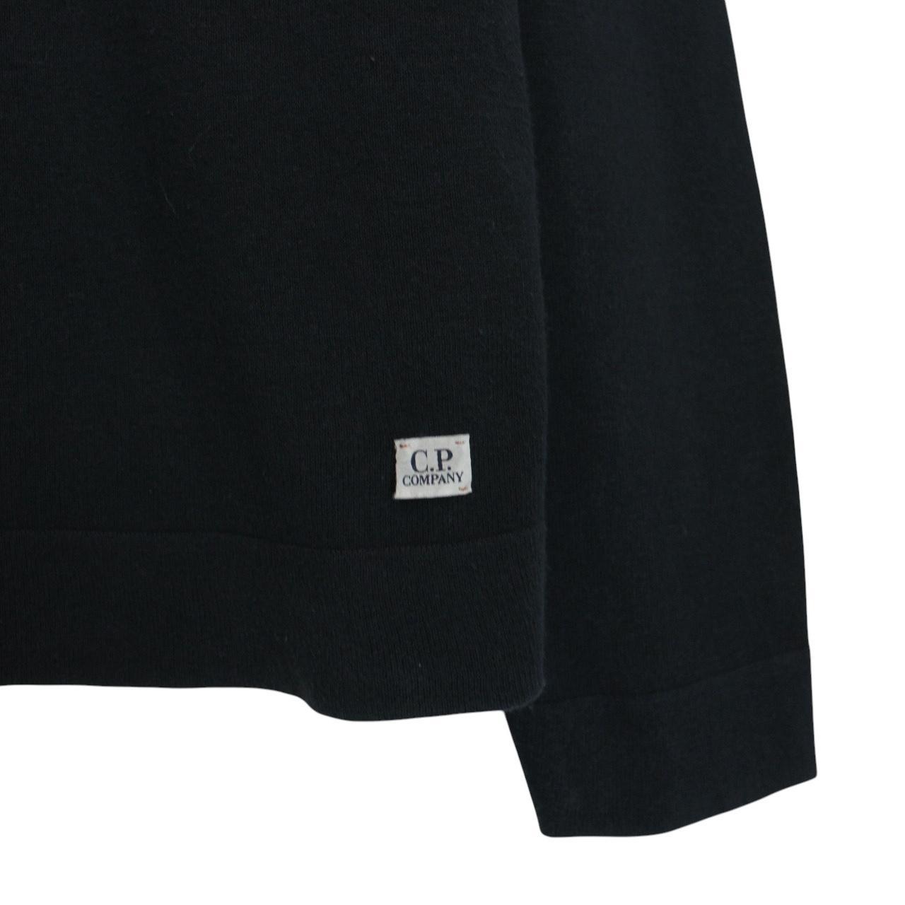 CP Company Navy Blue Cotton Knit Sweatshirt Jumper