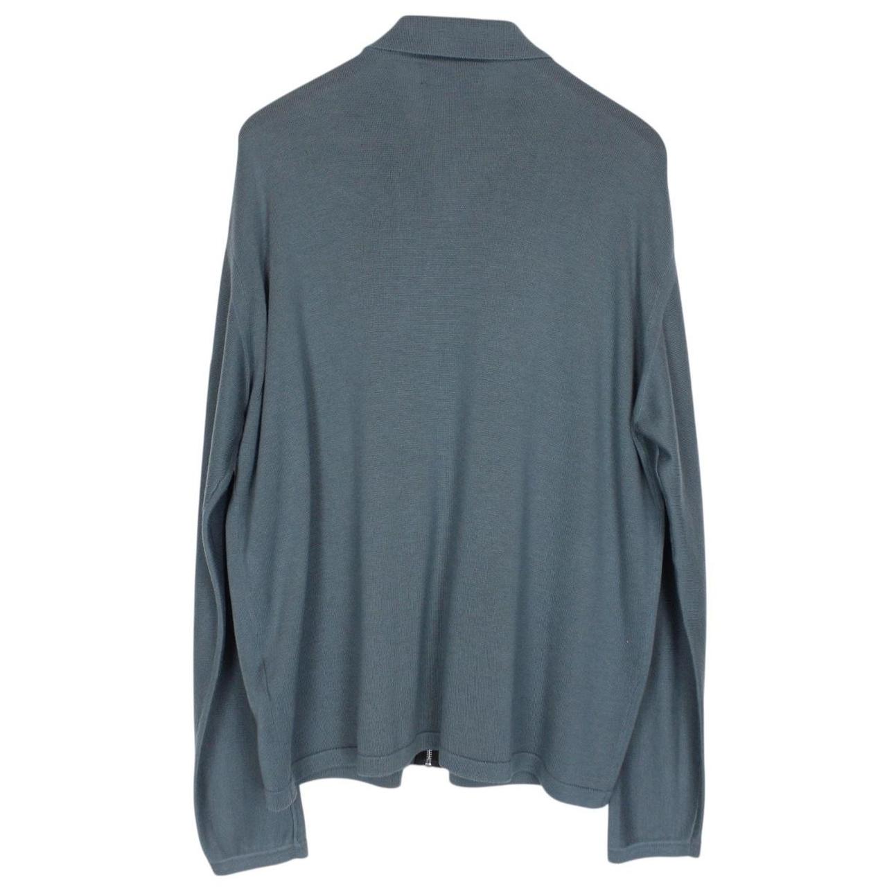 Stone Island Shadow Project AW 2022 Blue Cashmere Silk Blend Knit Full Zip