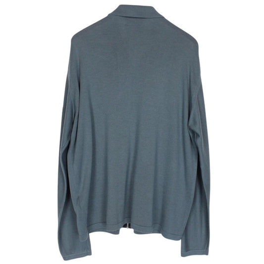 Stone Island Shadow Project AW 2022 Blue Cashmere Silk Blend Knit Full Zip